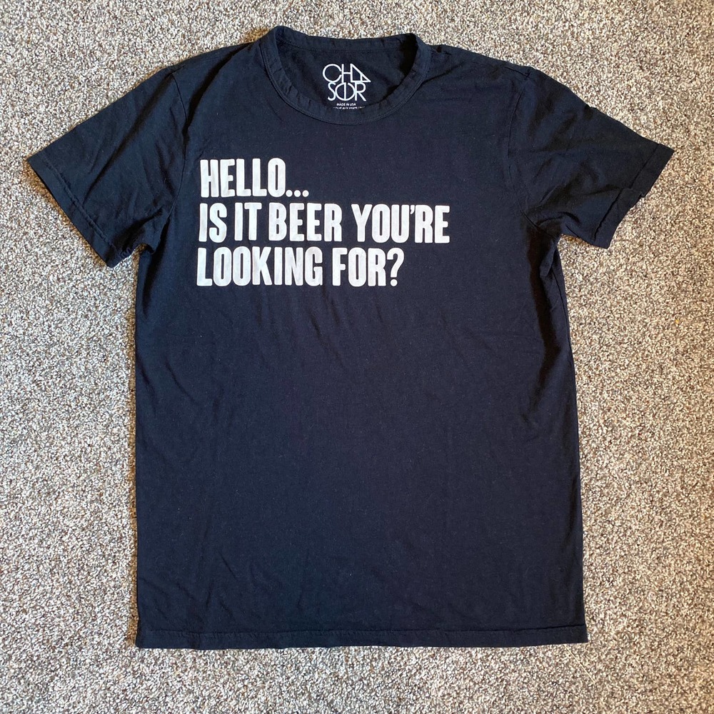 Chaser Men's "Hello...  Beer" T-Shirt - Large
